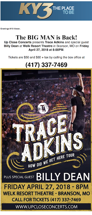 Trace Adkins Newsletter KY3TV