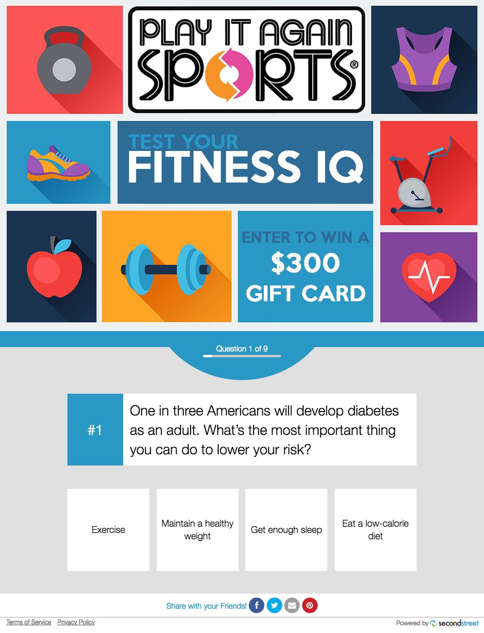 Fitness Quiz Sponsored by Sporting Goods Store