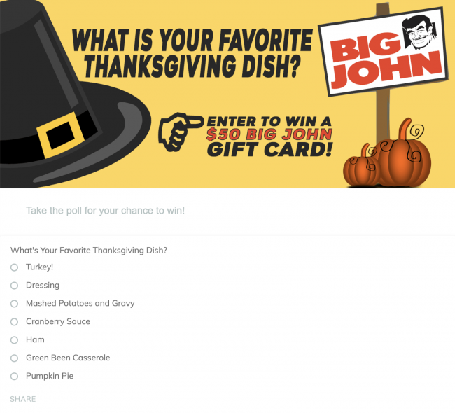 WKYQ-TV Thanksgiving Dish Poll