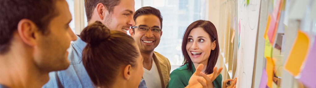 Team discussing promotion strategy