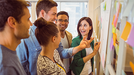 Team discussing promotion strategy