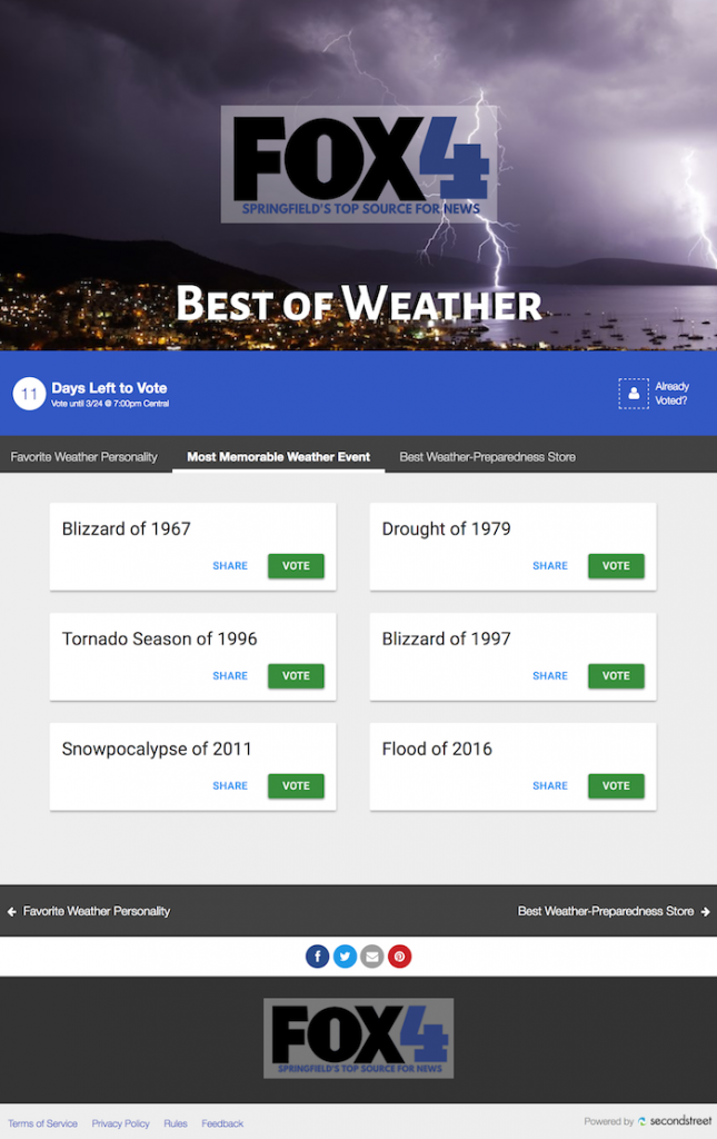 Weather Themed Ballot