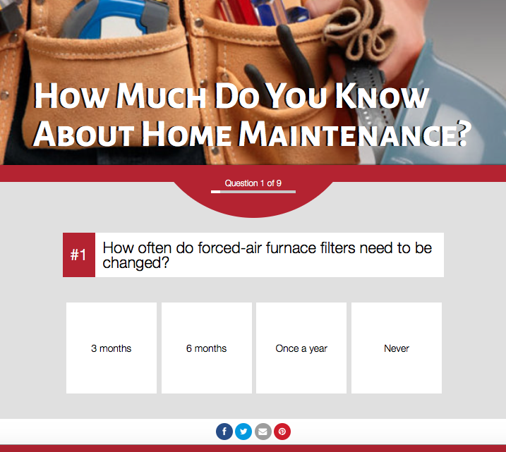Home Maintenance Quiz