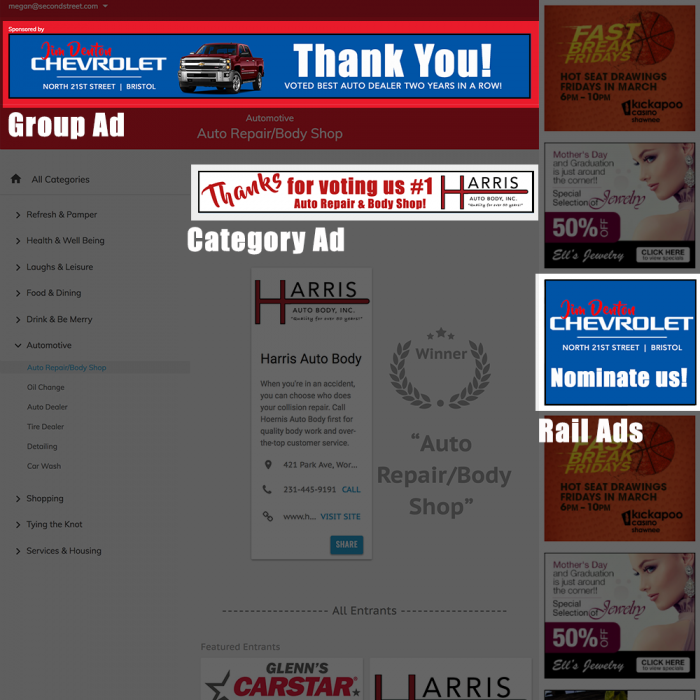 Ballot Winners Page - Advertising Spots