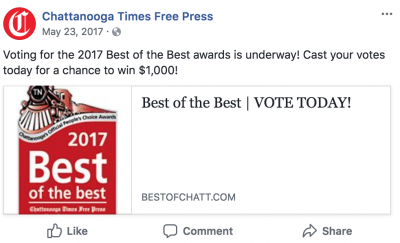Chattanooga Best of the Best Facebook Page