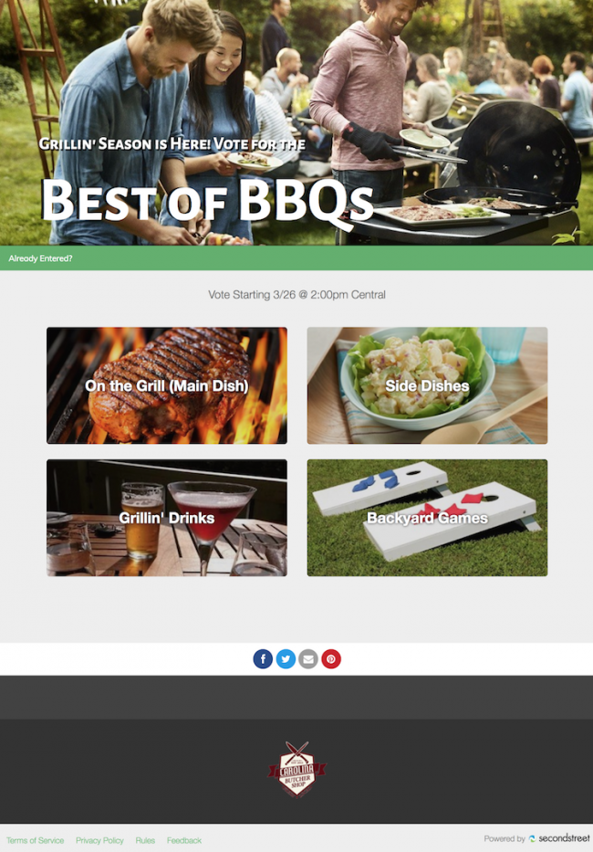 barbecue and grilling ballot
