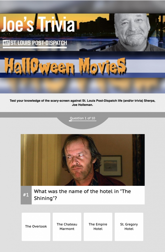 Joe Holleman's Trivia Quiz: Halloween Movies