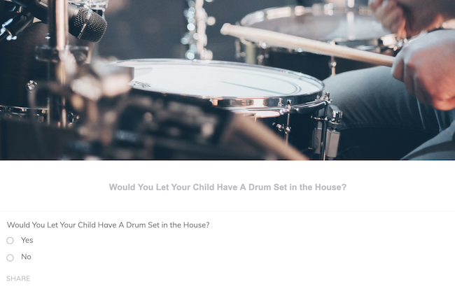 Would You Let Your Child Have A Drum Set in the House_ Poll