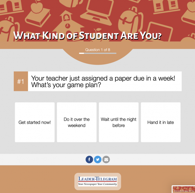 What Kind of Student Were You_ quiz Leader-Telegram