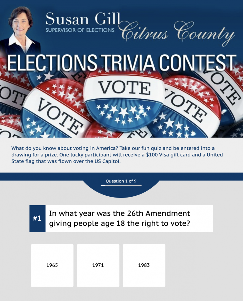 Elections Trivia Contest from Citrus County Chronicle