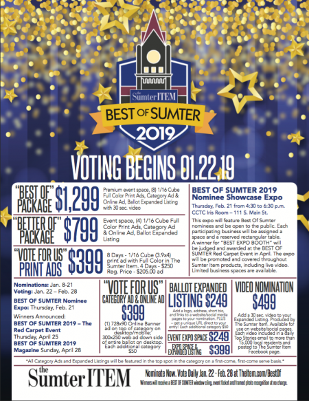Best of Sumter ad packages