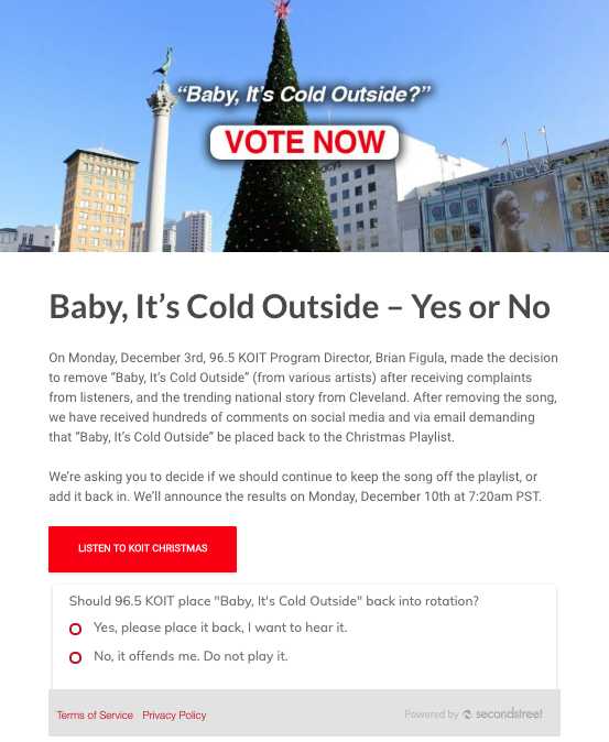 KOIT-FM Cold Poll