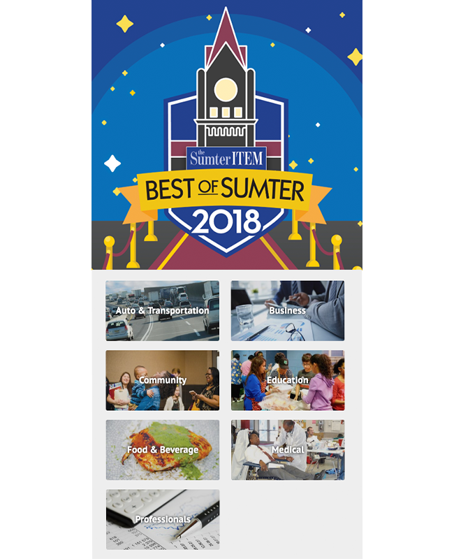 Best of Sumter 2018 Ballot