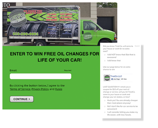 Free oil changes for a year sweepstakes from KFVS-TV