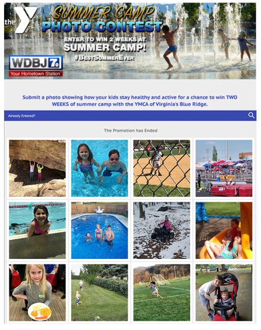 YMCA Summer Camp Photo Contest