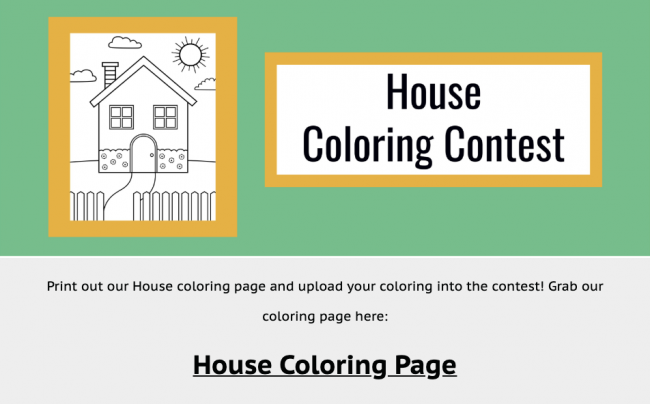 House Coloring Contest Turnkey