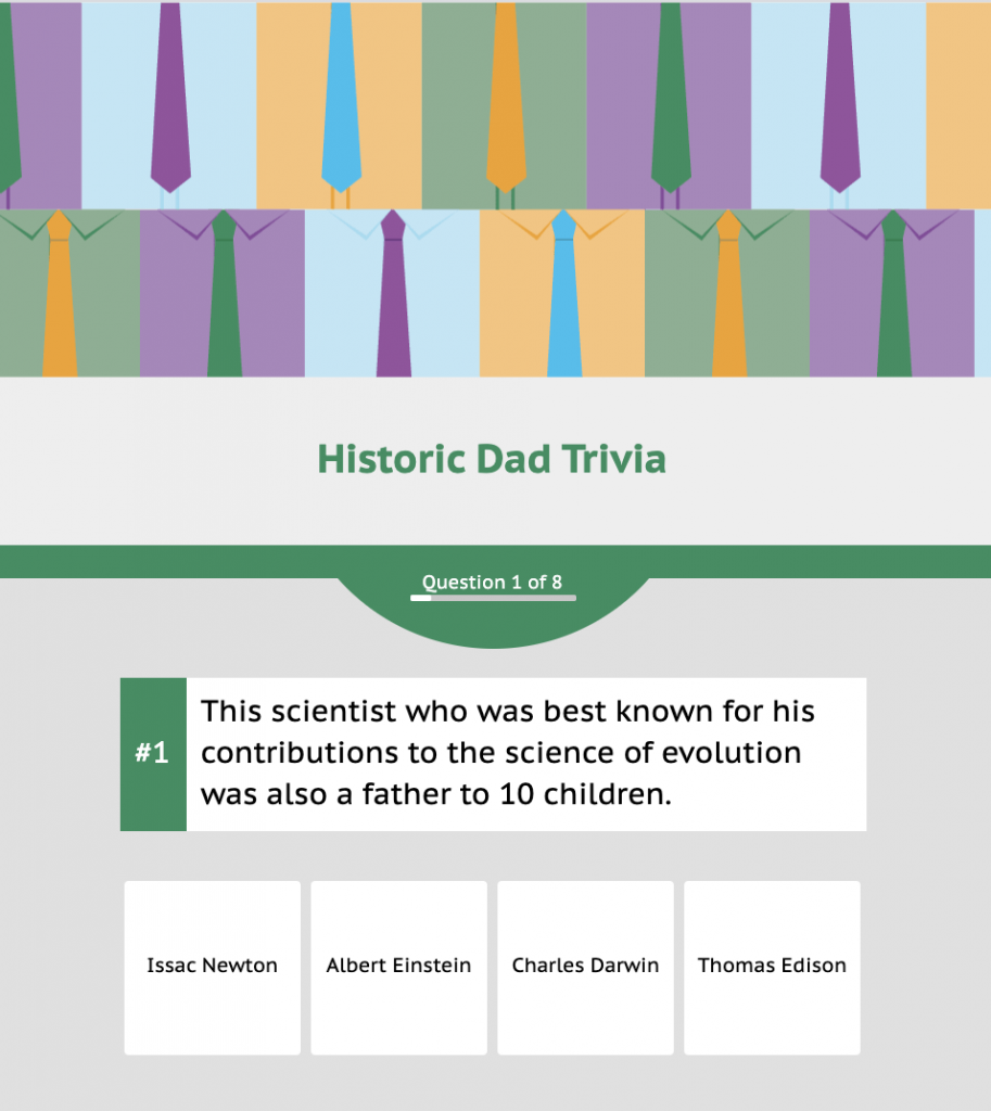 Turnkey Historic Dad Trivia Quiz