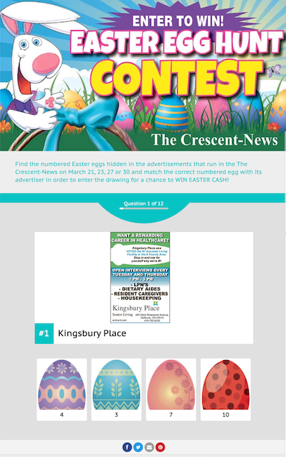 Easter Egg Hunt Contest/Quiz The Crescent-News