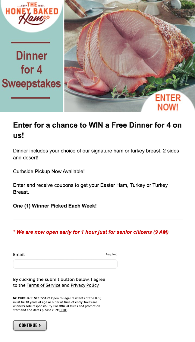 Dinner for 4 Sweepstakes - Erie Times News 