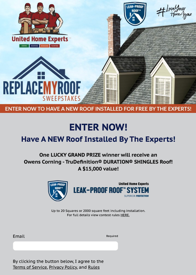 Sweepstakes for a New Roof