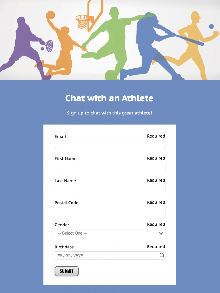 Chat with an Athlete turnkey