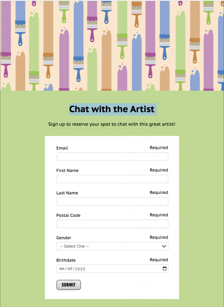 Chat with the Artist Turnkey