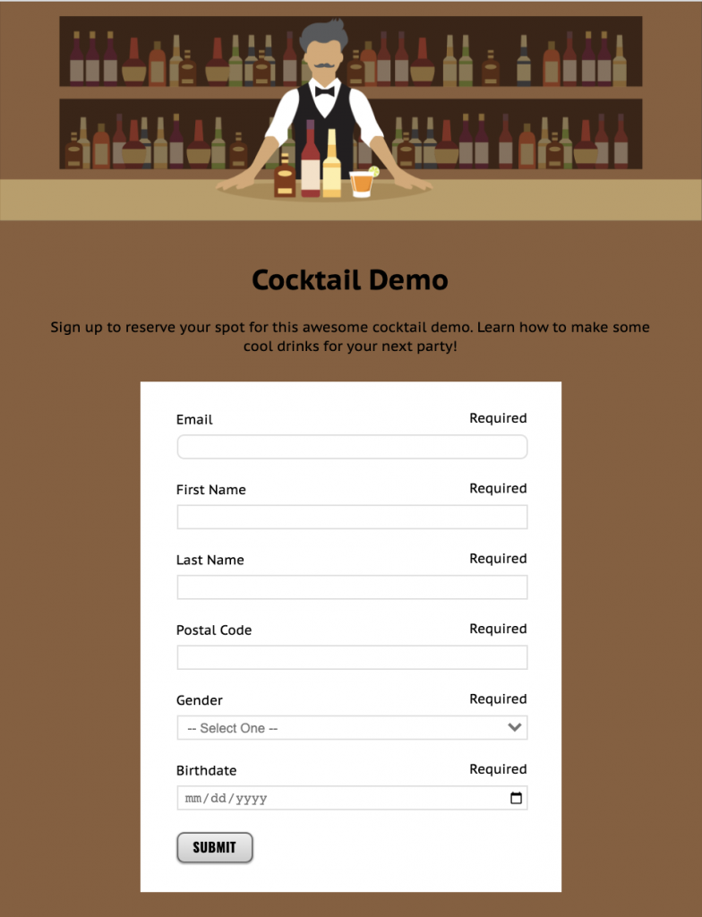 Cocktail Demo turnkey