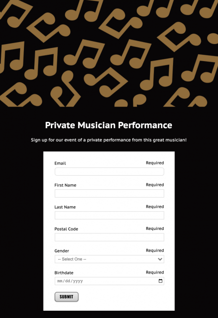 Private Musician Performance turnkey