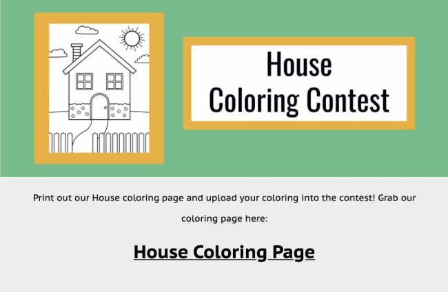 Hearts, House, Beach Coloring Contests