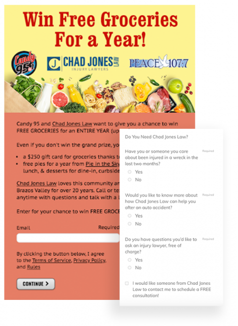 KNDE-FM free groceries sweepstakes