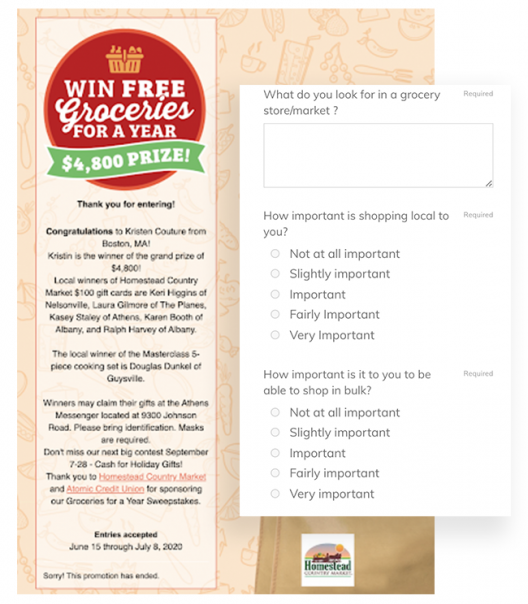 The Athens Messenger free groceries sweepstakes