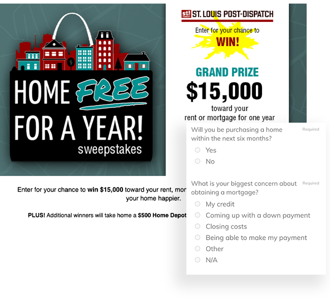 St. Louis Post Dispatch Home Free for a Year sweepstakes