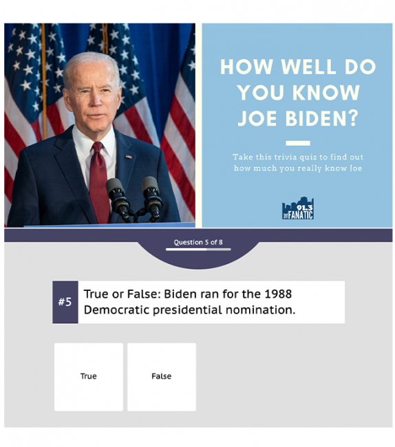 How Well Do You Know Joe Biden? trivia quiz