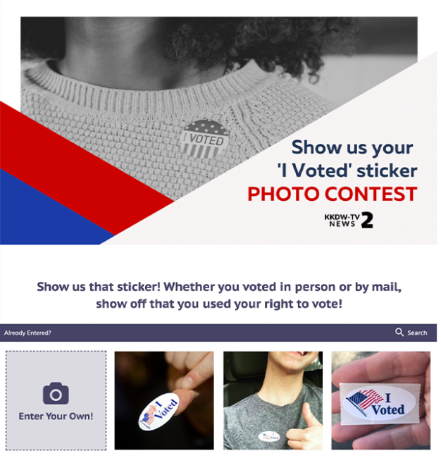I Voted Sticker Photo Contest mockup