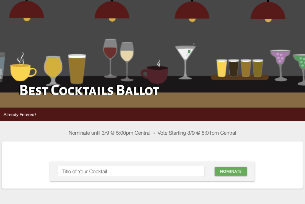 best cocktail ballot